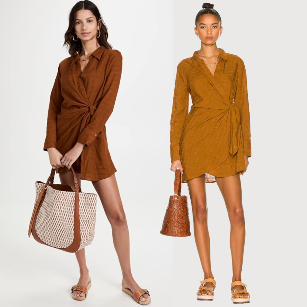 L*Space Brown Wrap Swim Coverup